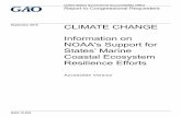 GAO-16-834 Accessible Version, CLIMATE CHANGE: Information ... · activities aimed at addressing the impacts of climate change. For example, NOAA designated coastal hazards—physical