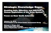 Strategic Knowledge Gaps...Earth Orbit Testing Includes human and robotic testing conducted in LEO (but not at ISS), as well as testing conducted in Near-Earth space beyond LEO. Mid