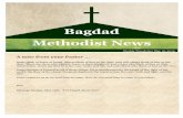 Bagdad Methodist News · 2019. 5. 16. · Bell Ringer: Fletch Kee Note: If you cannot serve on your day, please contact Fletch Kee before Sunday, so that he may enlist an alternate.