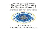 RLI Graduate Course: Diversity: The Key To Saving Rotary ...RLI Graduate Course. Diversity: The Key to Saving Rotary? Time: approx 2:30 A cutting edge examination of the concept of