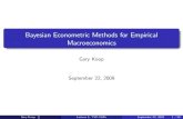Bayesian Econometric Methods for Empirical Macroeconomicspersonal.strath.ac.uk/gary.koop/bb_lecture5_slides.pdf · 2009. 9. 22. · Same setup as preceding slide Set β 0 = 0. Let