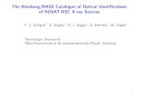 The Hamburg/RASS Catalogue of Optical Identi¯¬¾cations of ROSAT-BSC survey03/ ¢  2004. 4