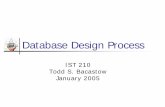 IST 210 Todd S. Bacastow January 2005...Todd S. Bacastow January 2005 2 IST 210 Key points Database design must reflect the information system of which the database is a part Information