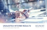 UNAUDITED INTERIM RESULTS - Reunert Reu… · Zamefa Copper telecom cables % FACTORY CAPACITY UTILISATION Operating profit increased by 14% Increased volumes due to improved market