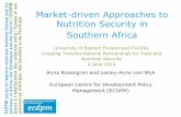 Market-driven Approaches to Nutrition Security in Southern ... · The Comprehensive Africa Agriculture Development Programme (CAADP) (especially Pillar III) SADC Regional Agricultural
