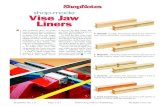 shop-made Vise Jaw Liners · bench vise can leave marks on soft materials like aluminum or brass. And you can forget about trying to hold round objects securely. To solve these problems,
