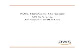 AWS Network Manager · 2020. 8. 31. · AWS Network Manager API Reference Welcome Transit Gateway Network Manager (Network Manager) enables you to create a global network, in which