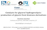 Catalysts for glycerol hydrogenolysis: production of glycols ......Daniela Zanchet Instituto de Química, UNICAMP, Campinas, SP daniela@iqm.unicamp.br 2007/51754-4 - PITE project as