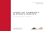 Code of Conduct and Ethics Policy Quick Reference...18. CODE OF CONDUCT & ETHICS POLICY 18.1. GENERAL 18.1.1. Rules and regulations are in place to promote an environment where the