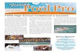 FSPA High School Invitational a success · 2014. 11. 5. · Propane, AquaBlue Aquatech, Aquasalt, Belleair Pool Supply, Bryant Pools, Florida West Coast Chapter, Freestyle Pools and