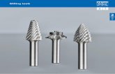 · 2019. 6. 25. · Milling tools Table of contents General information on milling tools 3 The fast way to the best tool 4 General information on tungsten carbide burrs 6 Milling