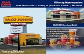 Offering Memorandum - LoopNet · 2017. 8. 12. · Taco John’s Company Profile Trade Name Taco John’s Ownership Private Annual Sales Companywide $1,172,144 average gross sales