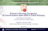 Actuary Serving Congress: A Conversation with GAO’s Chief ...Better Managing Climate Change Risks Government wide strategic approach is necessary. • Strong leadership for more