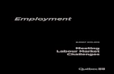 2018-2019 Budget - Employment: Meeting Labour Market … · 2018. 3. 27. · Historically speaking, the Québec labour market is in a very desirable position, a significant change