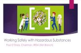 Working Safely with Hazardous Substances - CIF Training...Working Safely with Hazardous Substances The theme for one day of Construction Safety Week 2018 is “ Working Safely with