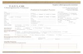 Patient Intake Form - Back Out of Whack · 2019. 1. 14. · Form Developed by ChiroSpring. Patient Intake Form. Date Last Name DOB Sex. Male. Female. First Name SSN Address City State
