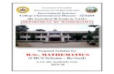 PROPOSED SYLLABUS FOR B.SC. MATHEMATICS · Discussion on the syllabus of Mathematics papers of B.Sc. course. The BOS had a discussion on the draft syllabus and question paper pattern