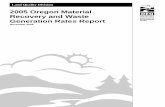 2005 Oregon Material Recovery and Waste Generation Rates Report · 2018. 2. 9. · 2005 Glass Tires Used Oil Plastic Materials Recovered in Oregon 1992 - 2005 1992 1994 1996 1998