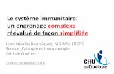 Ass. des Patients Immunodéficients du Québec - Le système … · 2016. 11. 22. · Le complément •Protéines "complémentaires" à l'immunité •Rôles –Destruction directe