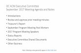 OC ACM Committee August Meeting Agenda ACM Committee September 2017... · 2017. 9. 29. · ACM-OC Treasurer’s Report September, 2017 • Beginning Balance of: $ 2,901.09 (Statement