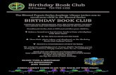 Birthday Book Club...BIRTHDAY BOOK CLUB ENROLLMENT FORM Enrollment in the Birthday Book Club is $20 per child (maximum of $60 per family if enrolling 3 or more children). Please make