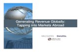 Generating Revenue Globally: Tapping into Markets Abroad · 2020. 4. 14. · Global private equity and VC funds Local private equity and VC funds Seed investors and entrepreneurs