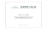 SWCAA 400 General Regulations for Air Pollution Sources · 2020. 4. 4. · Air Pollution Sources. Effective: March 21, 2020 . CR-102 Filed with Co de Reviser: WSR 19-21-110 October