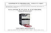 OWNER’S MANUAL 193111-097 · 2017. 11. 29. · OWNER’S MANUAL 193111-097 Issued May 30, 2012 IMPORTANT: Read these instructions before installing, operating, or servicing this