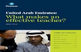 United Arab Emirates: What makes an effective teacher? · 2020. 8. 26. · their teacher evaluation systems, teaching standards, pre-service teacher preparation, and/or in-service