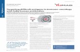 Targeting difficult antigens in immuno-oncology with fully ......profile Targeting difficult antigens in immuno-oncology with fully human antibodies YUMAB’s antibody discovery and