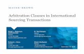 Arbitration Clauses in International Sourcing Transactions...Arbitration Clauses in International Sourcing Transactions September 14, 2016 Brad L. Peterson (MODERATOR) Partner +1 312