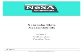 Grade 7 Mathematics Practice Test - Nebraska · 2017. 7. 20. · Directions: On the following pages are multiple-choice questions for the Grade 7 Practice Test, a practice opportunity