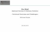 National German E-Delivery Solution - Technical Overview and … · 2015. 7. 15. · National German E-Delivery Solution - Technical Overview and Challenges - Michael Bode 25.06.2015.
