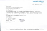 ALEMBIC LIMITED · 2020. 8. 7. · 3. Re-appointment of Mr. Abhijit Joshi (DIN: 06568584), who retires by rotation. Special Business: 4. Payment of Commission to Mr. Udit Amin, Non-Executive