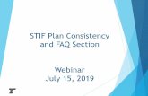 STIF Plan Consistency and FAQ Section Webinar July 15, 2019 Committee Meeting...Webinar July 15, 2019 1 STIF Plan Consistency 2 3 Consistent Spending Shifting budget on same types