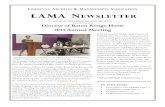 LOUISIANA ARCHIVES ANUSCRIPTS SSOCIATION LAMA … · 2016. 1. 25. · louisiana archives & manuscripts association. archives news from around the state . f. all /w. inter 2015. lama