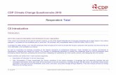 CDP Climate Change Questionnaire 2019 Respondent: Total ......2019/07/31  · Total intends to strengthen its involvement in the circular economy and implement a program of innovative