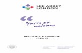 RESIDENTS’ HANDBOOK 2018/19 - Lee Abbey London · 2019. 3. 7. · Martyn Burt (Accountant) accounts@leeabbeylondon.com Deposit refunds, Money matters Joanna Knight (Housekeeper)