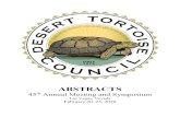 ABSTRACTS - Desert Tortoise Council...ABSTRACTS . 45th Annual Meeting and Symposium . Las Vegas, Nevada . February 20–23, 2020