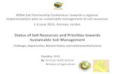 Status of Soil Resources and Priorities towards Sustainable Soil … · 2018. 7. 14. · implementation plan on sustainable management of soil resources 1-3 June 2015, Amman, Jordan