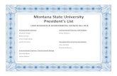 Montana State University President s Listlandresources.montana.edu/undergrads/Fall 18 Pres-Dean... · 2019. 2. 12. · Montana State University Dean’s List LAND RESOURES & ENVIRONMENTAL
