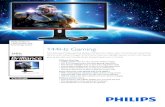 272G5DJEB/00 Philips LCD monitor with SmartImage Game · 272G5DJEB/00 Highlights LCD monitor with SmartImage Game 144Hz 27" / 68.6cm 144Hz Gaming You play intense, competitive gaming.