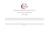 Coppell Independent School District Town Center Elementary ... · CISD DISTRICT IMPROVEMENT PLAN STRATEGIC OBJECTIVE/GOAL 1: Leverage our resources to provide opportunities for our