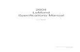 2004 LeMond Specifications Manualvintage-trek.com/Trek-Fisher-Klein-Lemond/2004specmanualLemond.pdf2004 LeMond US Technical Manual LeMond Tete de Course 3486000*14.093 FRAMESET Main