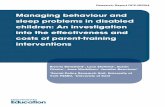 Managing behaviour and sleep problems in disabled children: An … · 2012. 4. 13. · Research Report DFE-RR204. Managing behaviour and. sleep problems in disabled children: An investigation