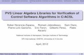 PVS Linear Algebra Libraries for Verification of Control ......PVS Linear Algebra Libraries for Veriﬁcation of Control Software Algorithms in C/ACSL Heber Herencia-Zapana, Romain