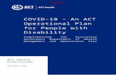 ACT Health Directorate Report Template - External  · Web view2020. 9. 11. · COVID-19 – An ACT Operational Plan for People with Disability. Complementing the Australian Government