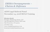 ERISA Overpayments – Claims & Defenses · 2018. 11. 16. · ERISA Overpayments – Claims & Defenses 1 AIDS Legal Referral Panel November 14, 2018 MCLE Training Kirsten Scott Renaker