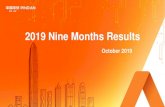 2019 Nine Months Results - Ping An Insurance...2019 Nine Months Results October 2019 To the extent any statements made in this report contain information that is not historical, these