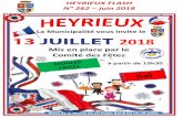 HEYRIEUX FLASH N 262 juin 2018 · 2018. 6. 25. · Atelier escrime : Après avoir enfilé le matériel (veste, masque), les enfants ont appris à saluer et à effectuer une attaque